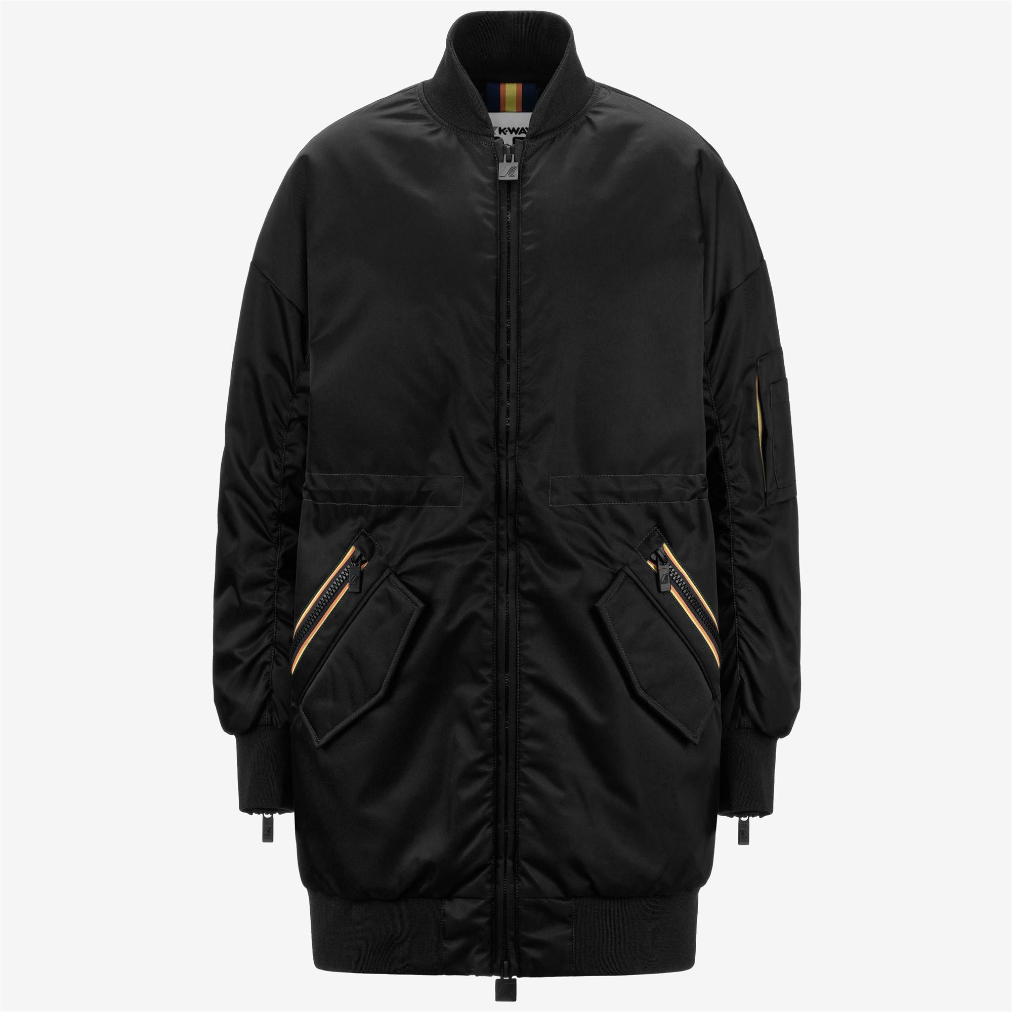 Jackets_Woman_LONW THERMO SHINY TWILL_3/4 Length_Black Pure - Commercial 1