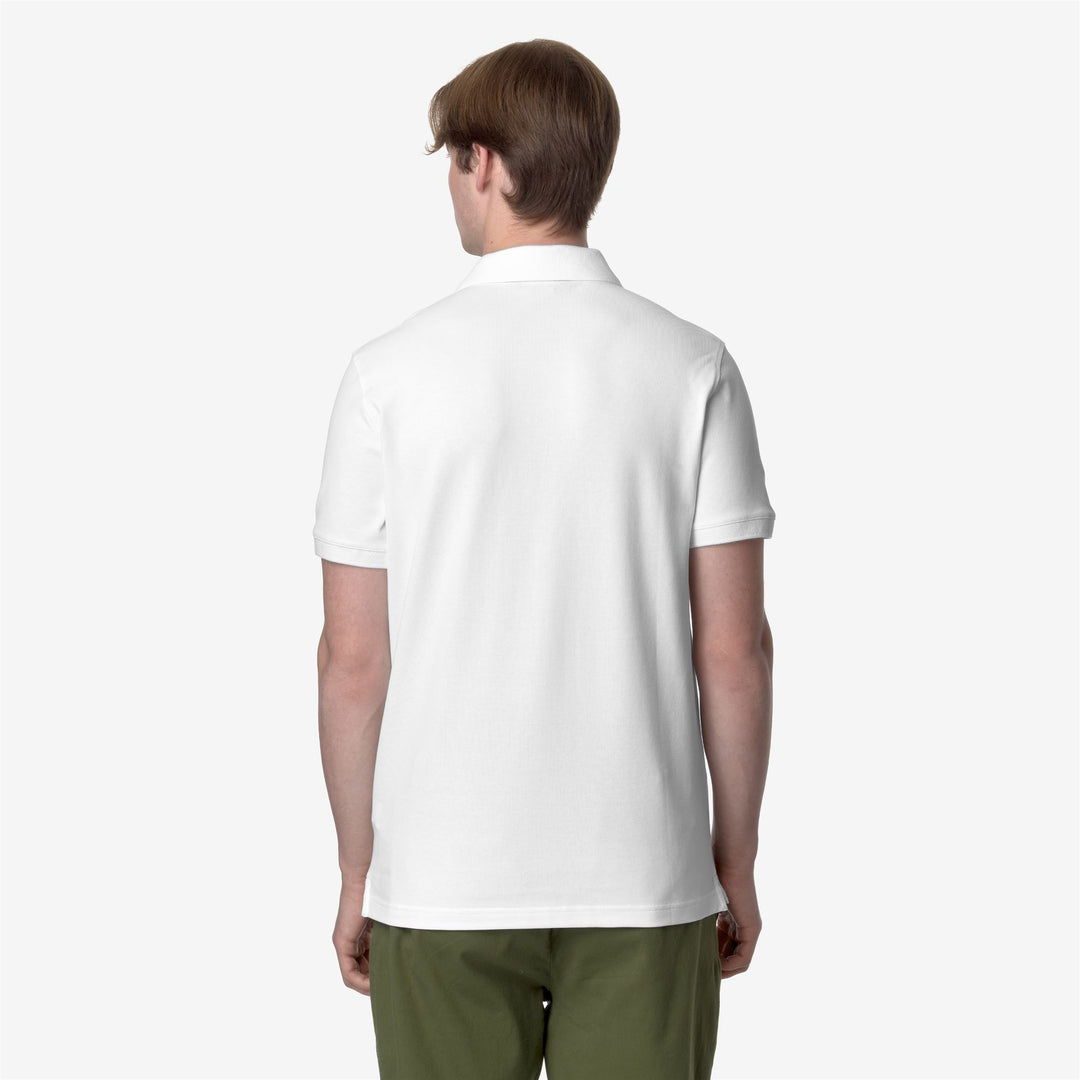 Polo Shirts Man AMEDEE PIQUE Polo WHITE Dressed Front Double		