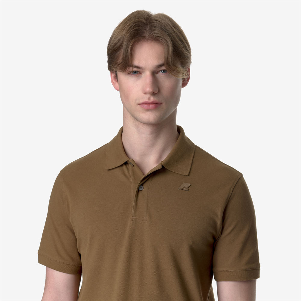 Polo Shirts Man AMEDEE PIQUE Polo BROWN CORDA Detail Double				