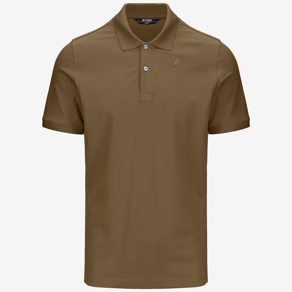 Polo Shirts_Man_AMEDEE SLIM PIQUE_Polo_Brown Corda - Commercial 1