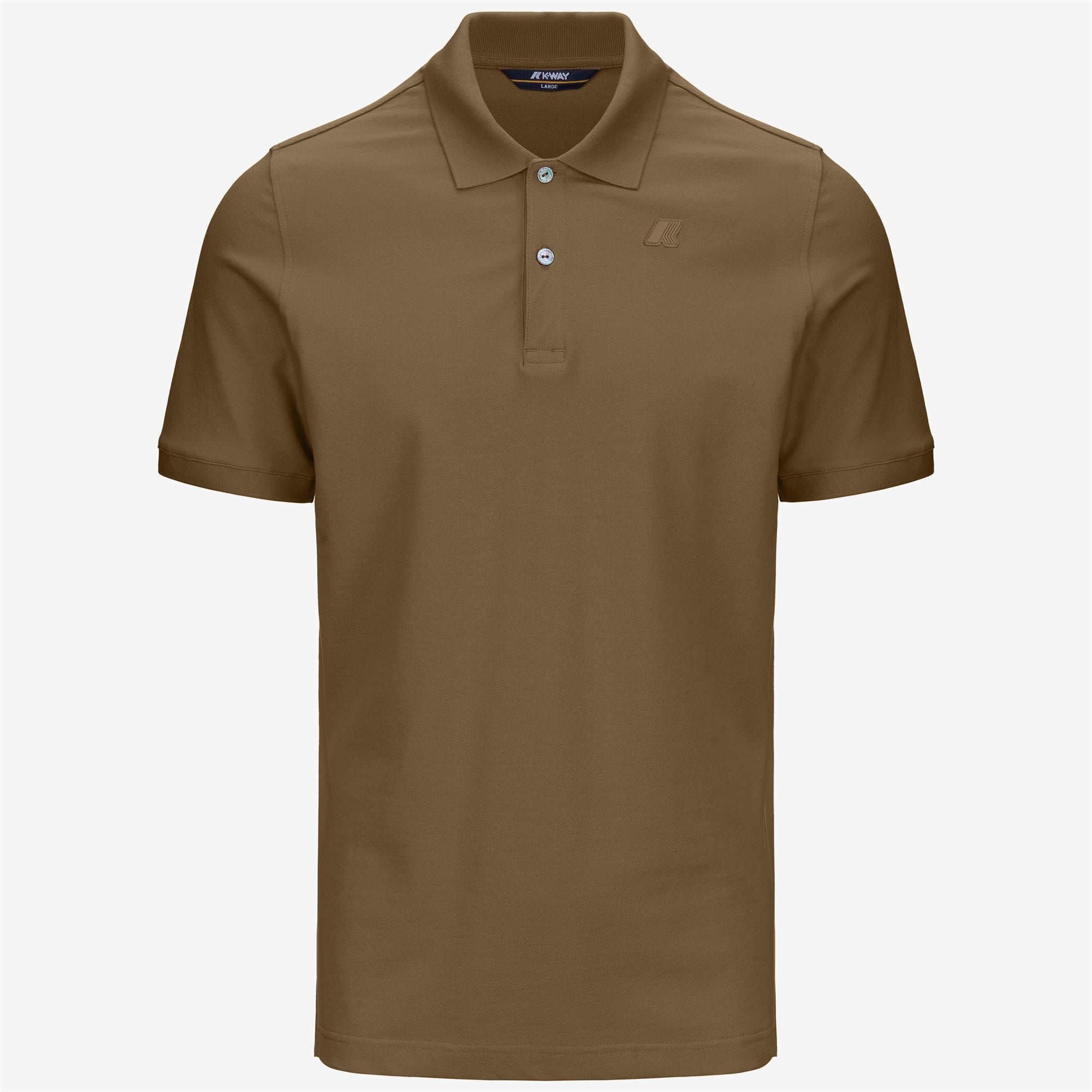 Polo Shirts_Man_AMEDEE SLIM PIQUE_Polo_Brown Corda - Commercial 1