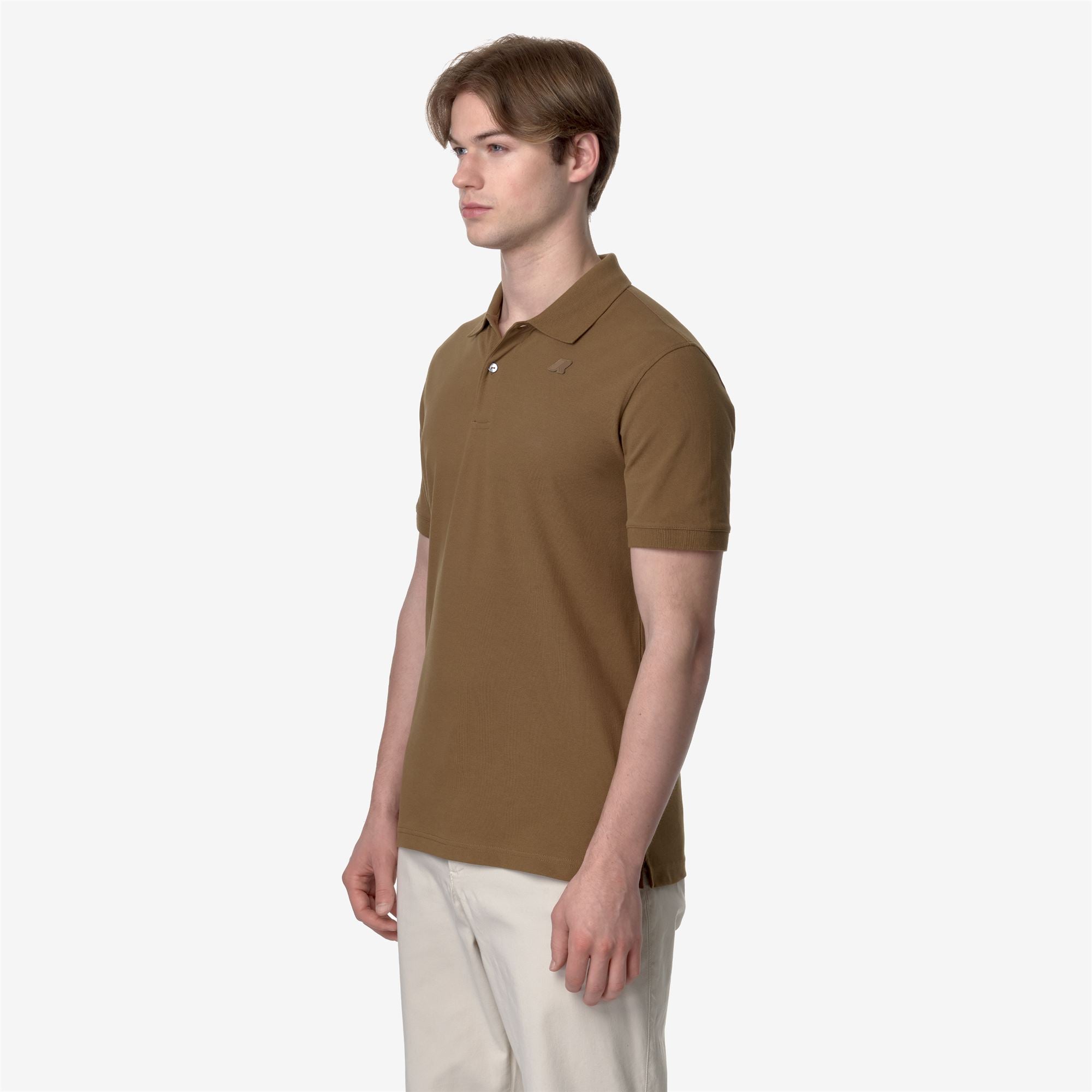 Polo Shirts_Man_AMEDEE SLIM PIQUE_Polo_Brown Corda - Commercial 5