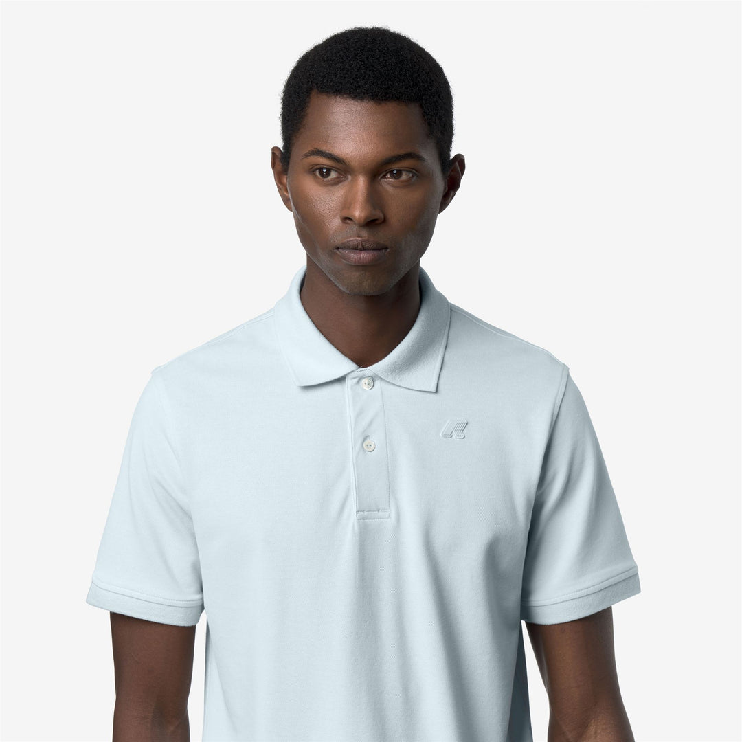 Baby Blue Men's Stretch Pique Polo Shirt for City Wear main