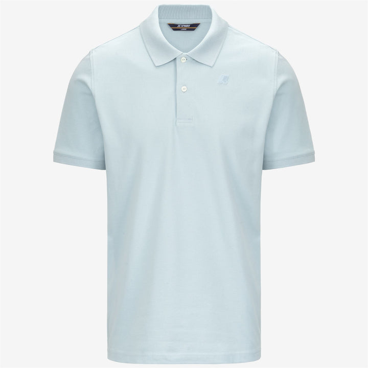 Baby Blue Men's Stretch Pique Polo Shirt for City Wear 1