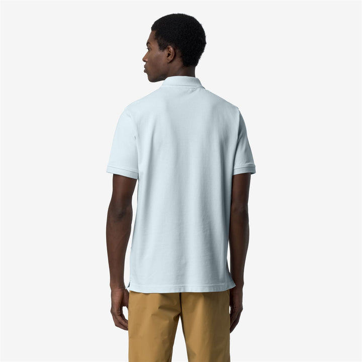 Baby Blue Men's Stretch Pique Polo Shirt for City Wear 5