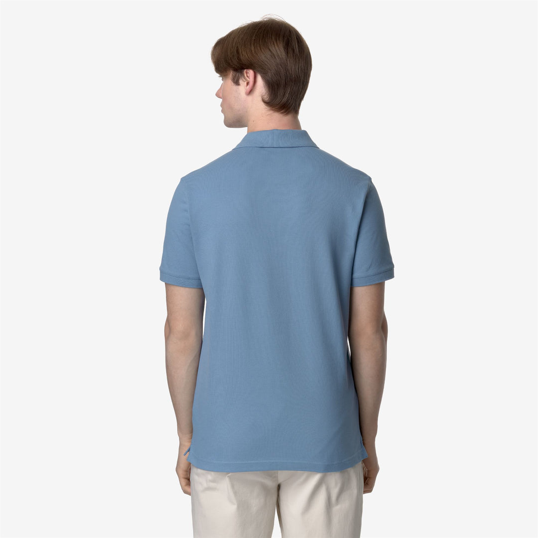 Polo Shirts Man AMEDEE PIQUE Polo BLUE ALLURE Dressed Front Double		