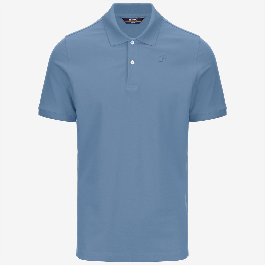 Polo Shirts_Man_AMEDEE SLIM PIQUE_Polo_Blue Allure - Commercial 1