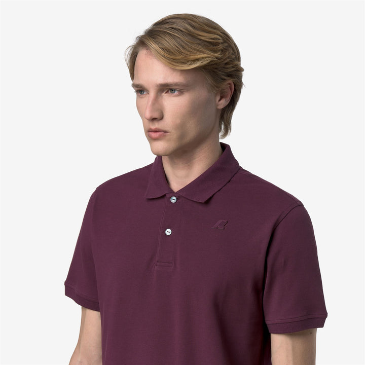 AMEDEE PIQUE SLIM - Polo Shirts - Polo - Man - VIOLET MAUVE WINE 2