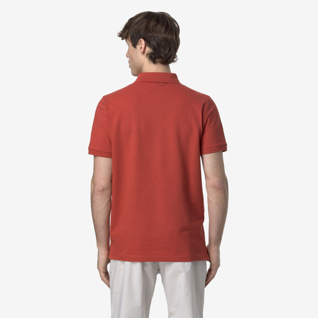 Brown Red Men's Stretch Pique Polo Shirt for City Wear main
