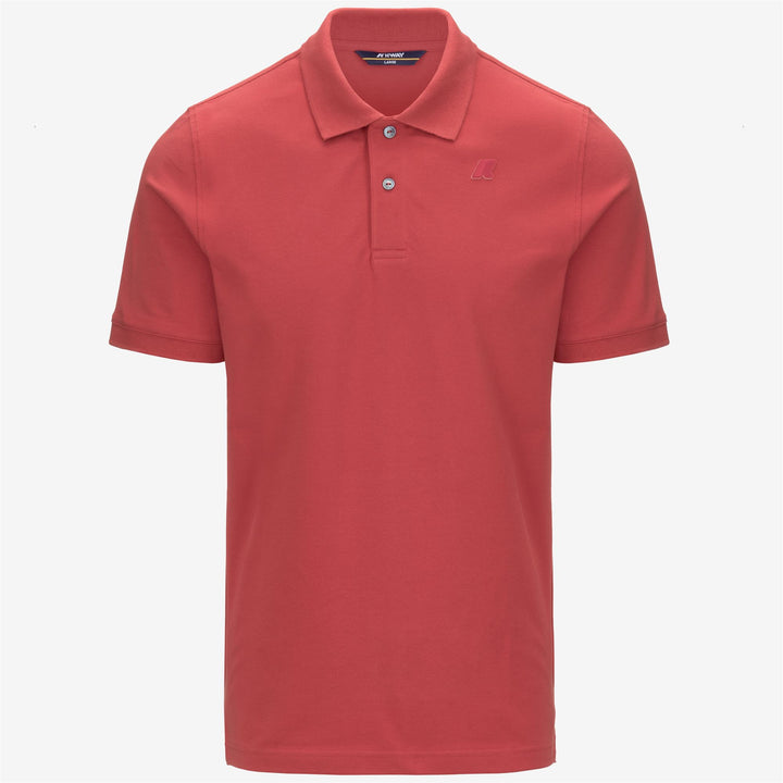 Brown Red Men's Stretch Pique Polo Shirt for City Wear 1