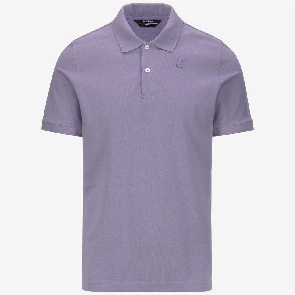 Polo Shirts_Man_AMEDEE SLIM PIQUE_Polo_Violet Glicine - Commercial 1