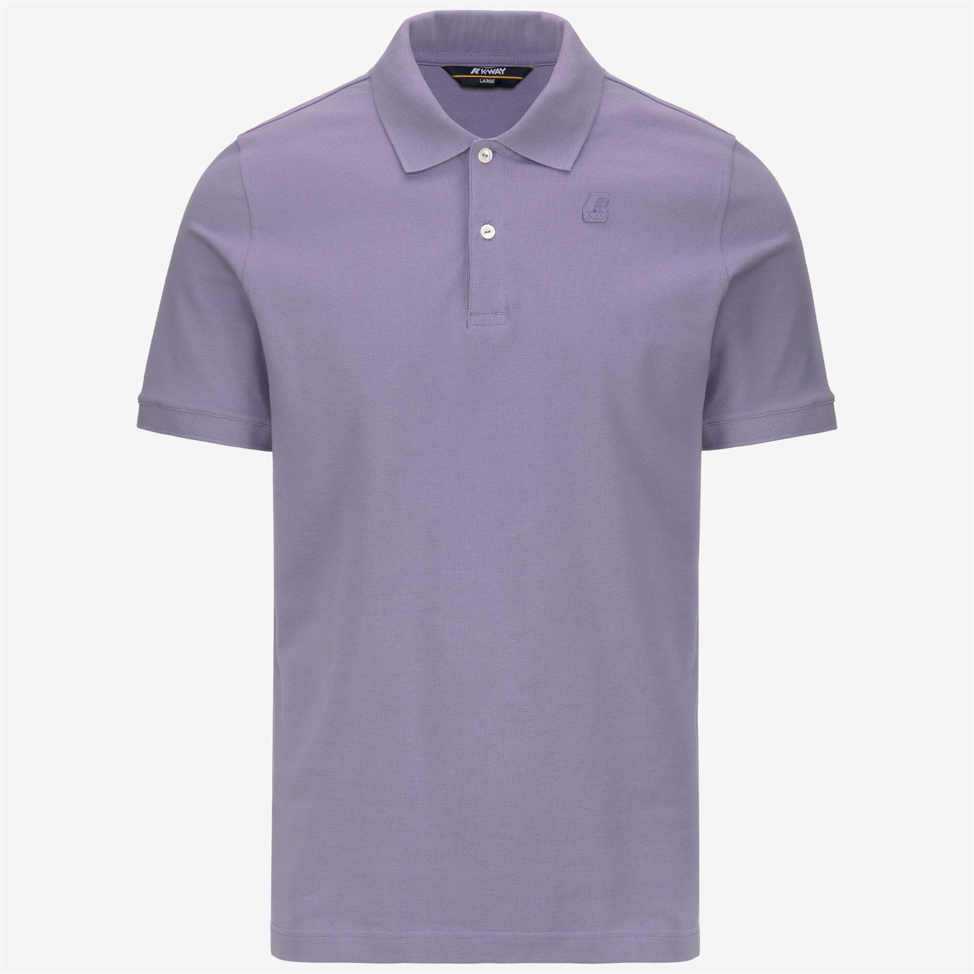Polo Shirts_Man_AMEDEE SLIM PIQUE_Polo_Violet Glicine - Commercial 1