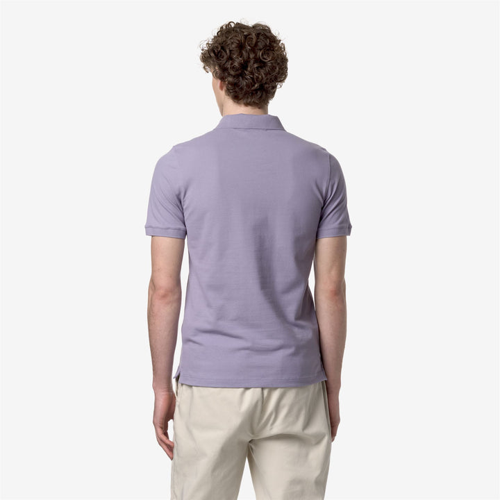 Polo Shirt Stretch Piquè Uomo Blu Viola per Abbigliamento Cittadino 3