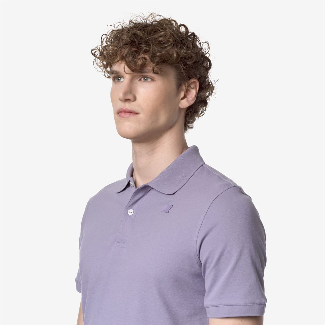 Polo Shirt Stretch Piquè Uomo Blu Viola per Abbigliamento Cittadino main
