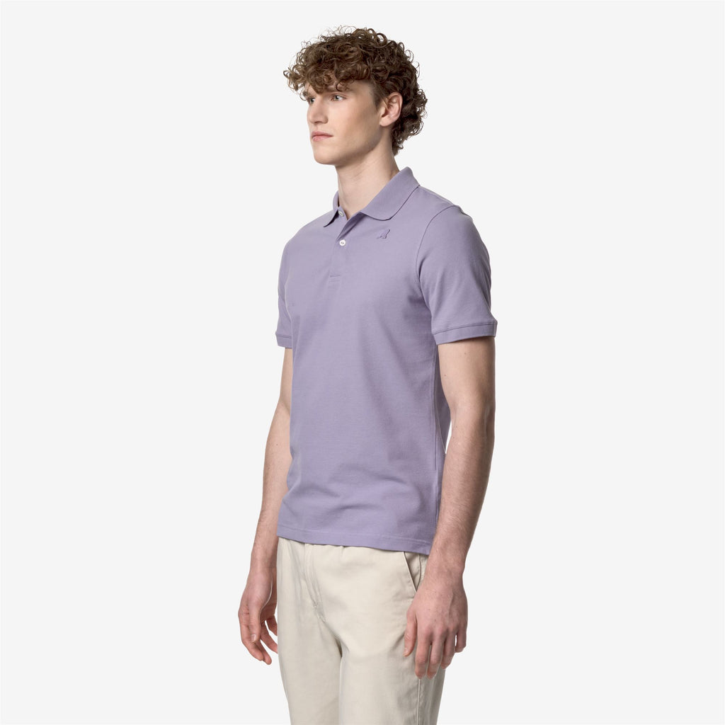 Polo Shirts_Man_AMEDEE SLIM PIQUE_Polo_Violet Glicine - Commercial 5
