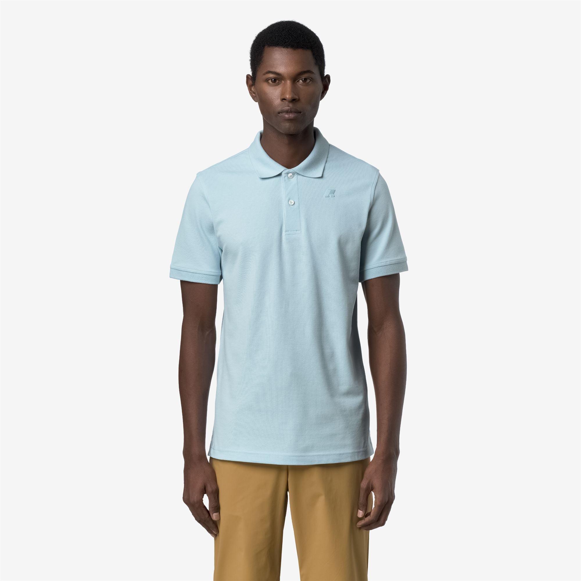 Polo Shirts_Man_AMEDEE SLIM PIQUE_Polo_Blue Dream - Commercial 4