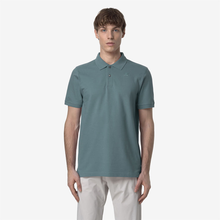 Camisa Polo de Piqué Stretch Azul Hierro para Hombre para Ciudad 3