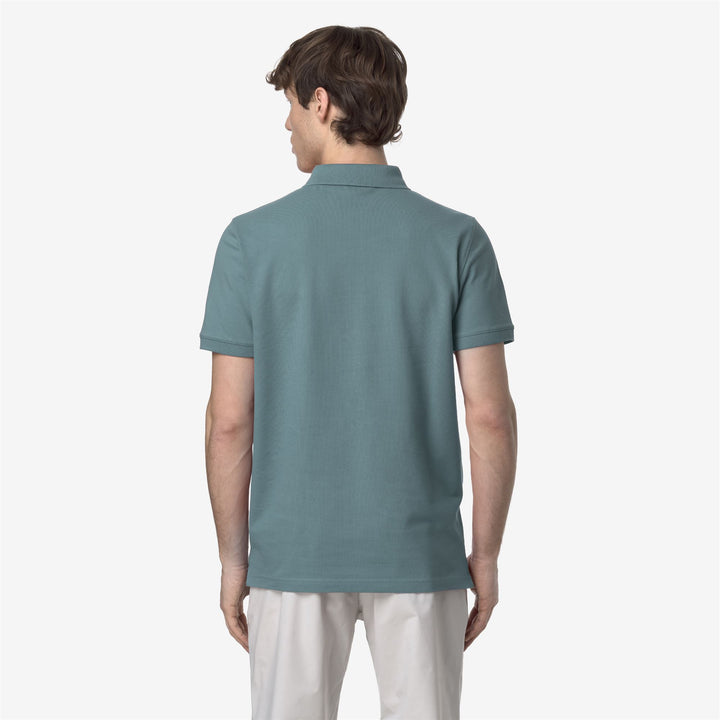 Camisa Polo de Piqué Stretch Azul Hierro para Hombre para Ciudad 5