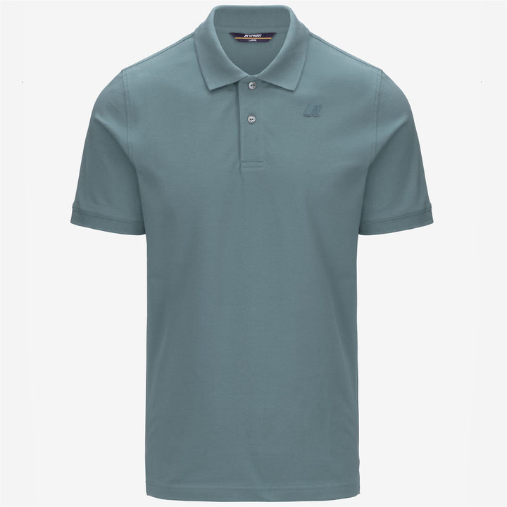 Camisa Polo de Piqué Stretch Azul Hierro para Hombre para Ciudad 1