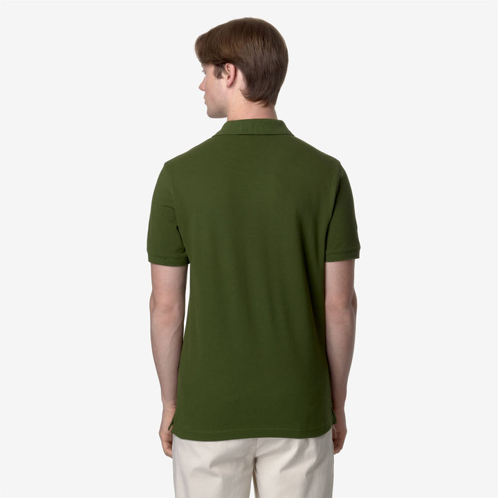 Polo Shirts Man AMEDEE PIQUE Polo GREEN CYPRESS Dressed Front Double		