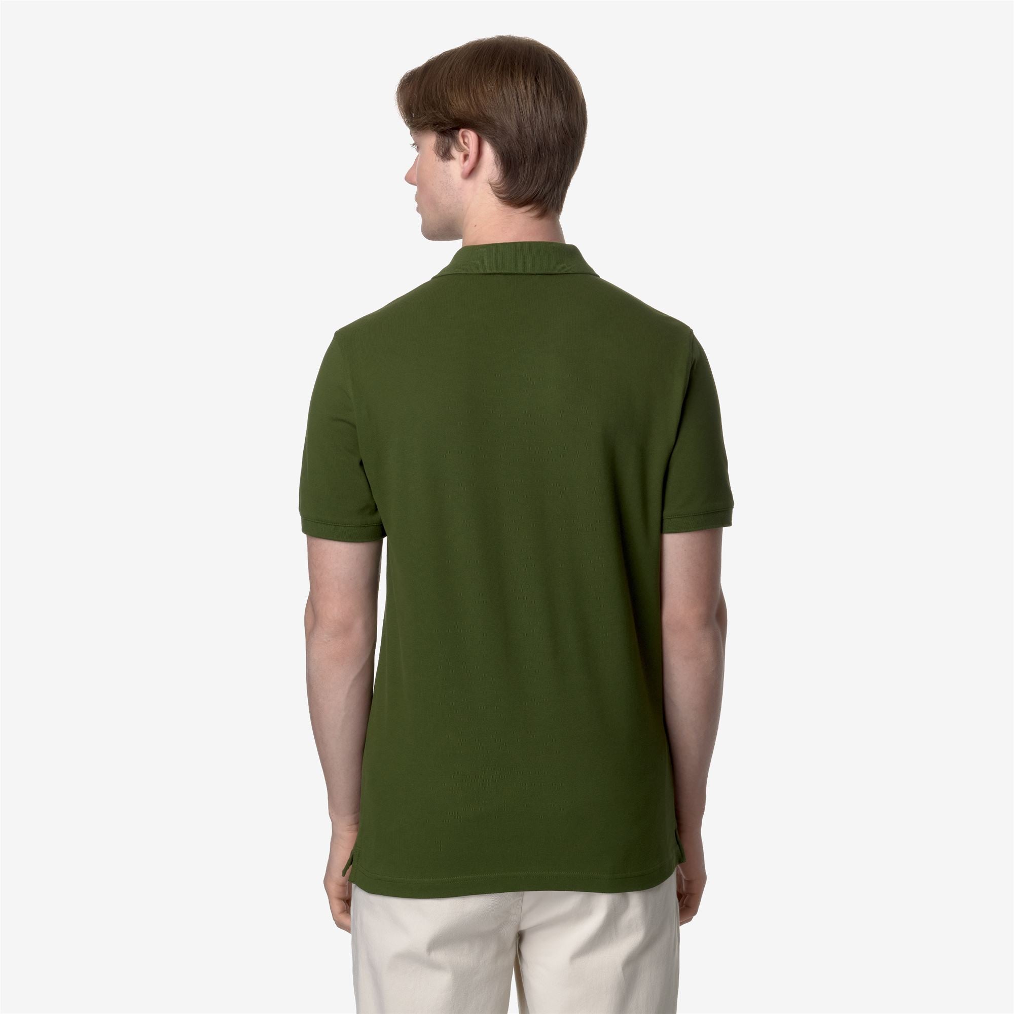 Polo Shirts_Man_AMEDEE SLIM PIQUE_Polo_Green Cypress - Commercial 6