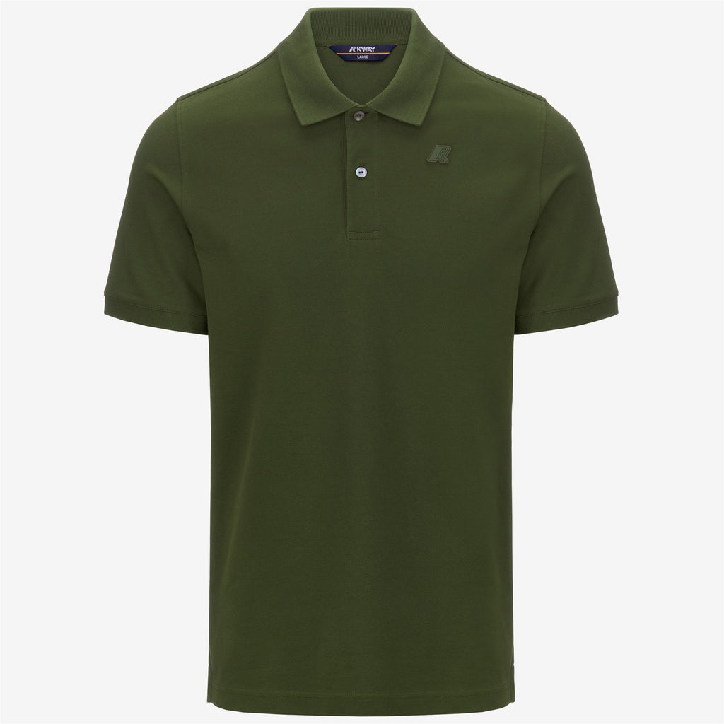 Polo Shirts_Man_AMEDEE SLIM PIQUE_Polo_Green Cypress - Commercial 1