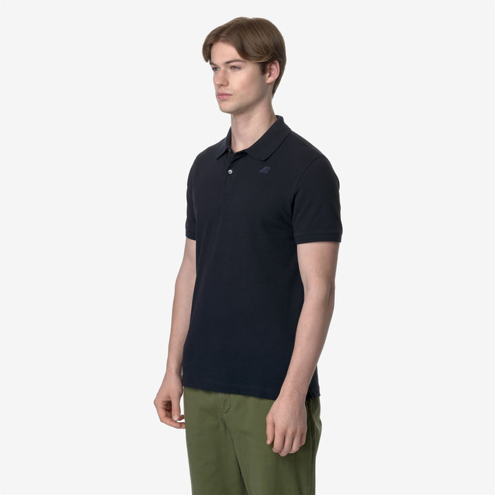Camisa Polo de Piqué Elástica Azul para Hombre para Uso Urbano 4