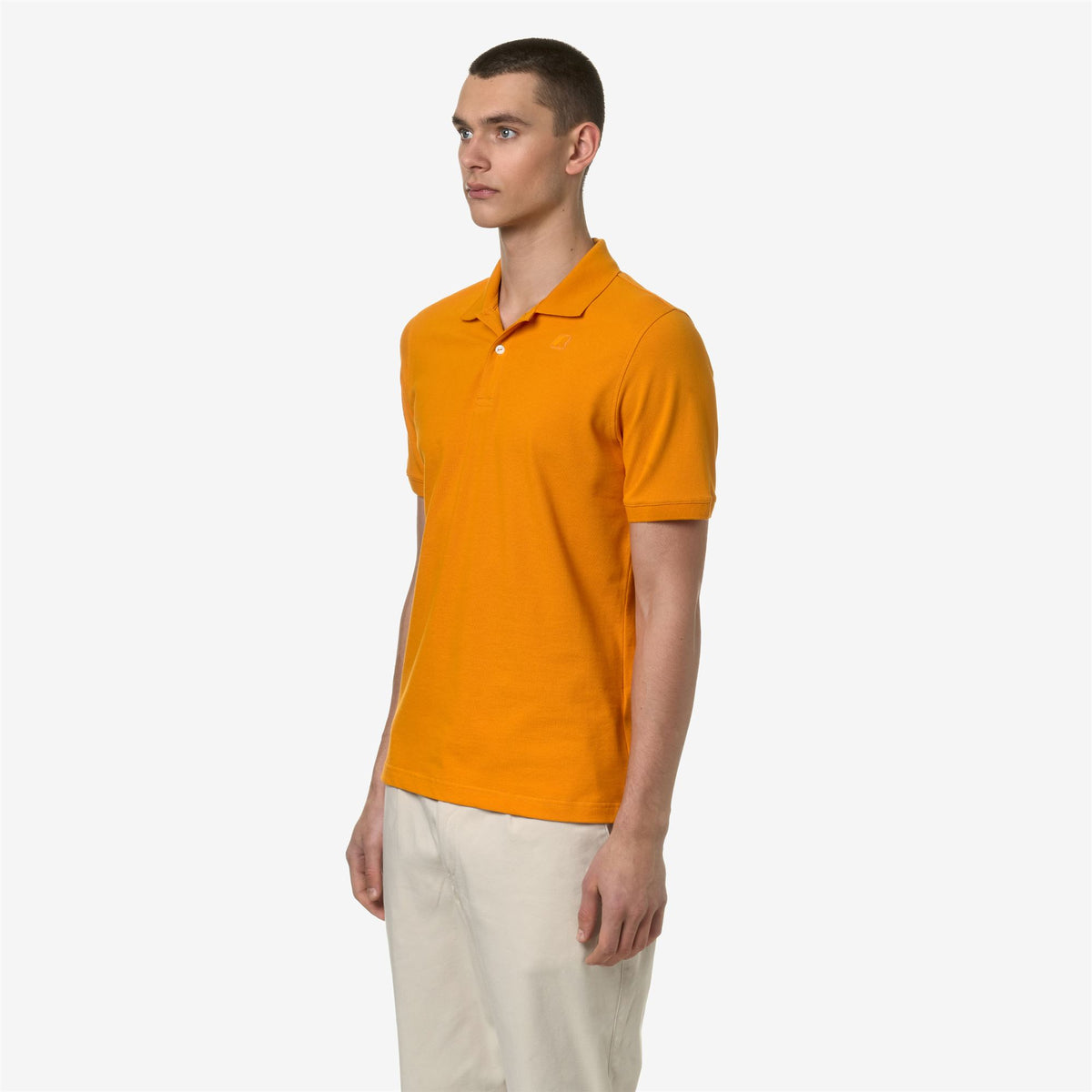 Polo Shirts_Man_AMEDEE SLIM PIQUE_Polo_Orange Md - Commercial 5