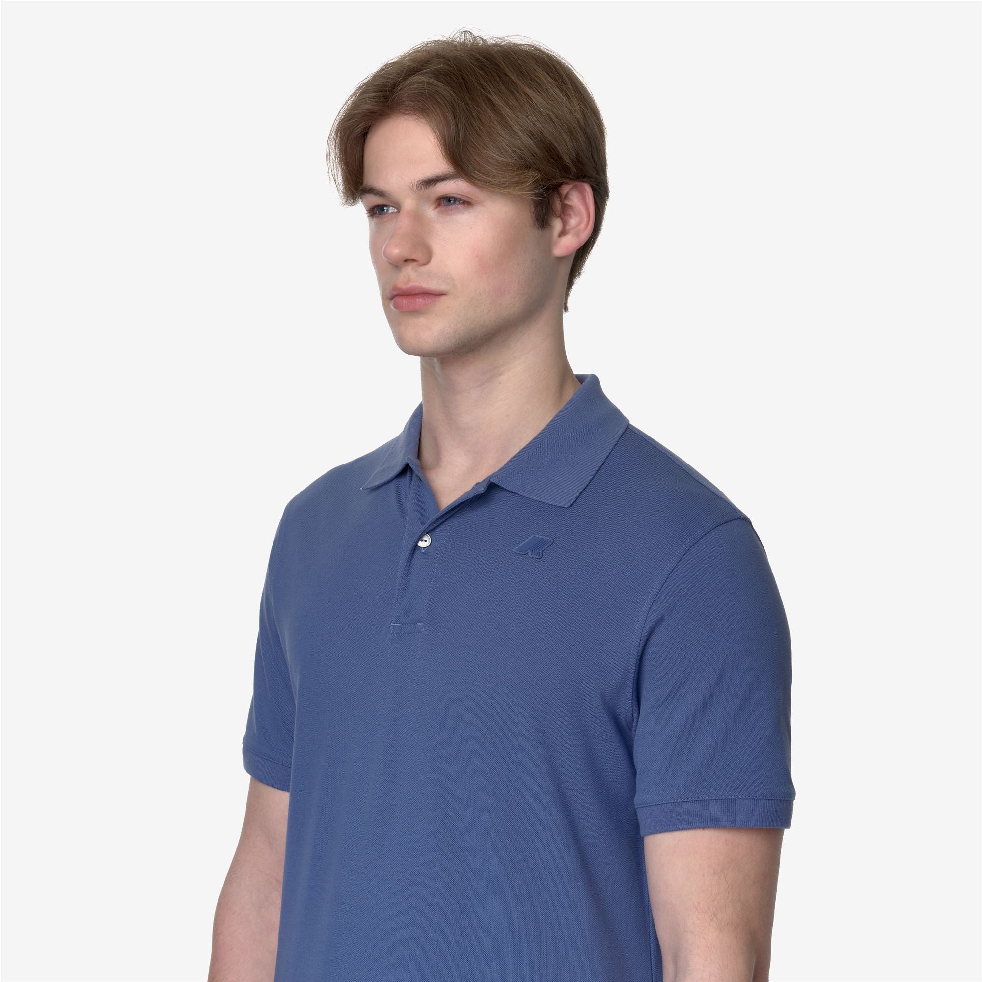 Polo Shirts_Man_AMEDEE SLIM PIQUE_Polo_Blue Fiord - Commercial 7