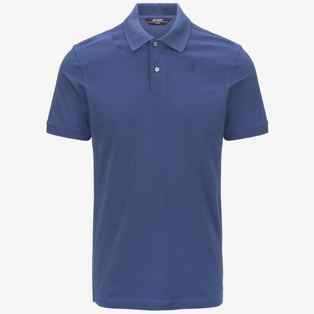 Polo Shirts_Man_AMEDEE SLIM PIQUE_Polo_Blue Fiord - Commercial 1