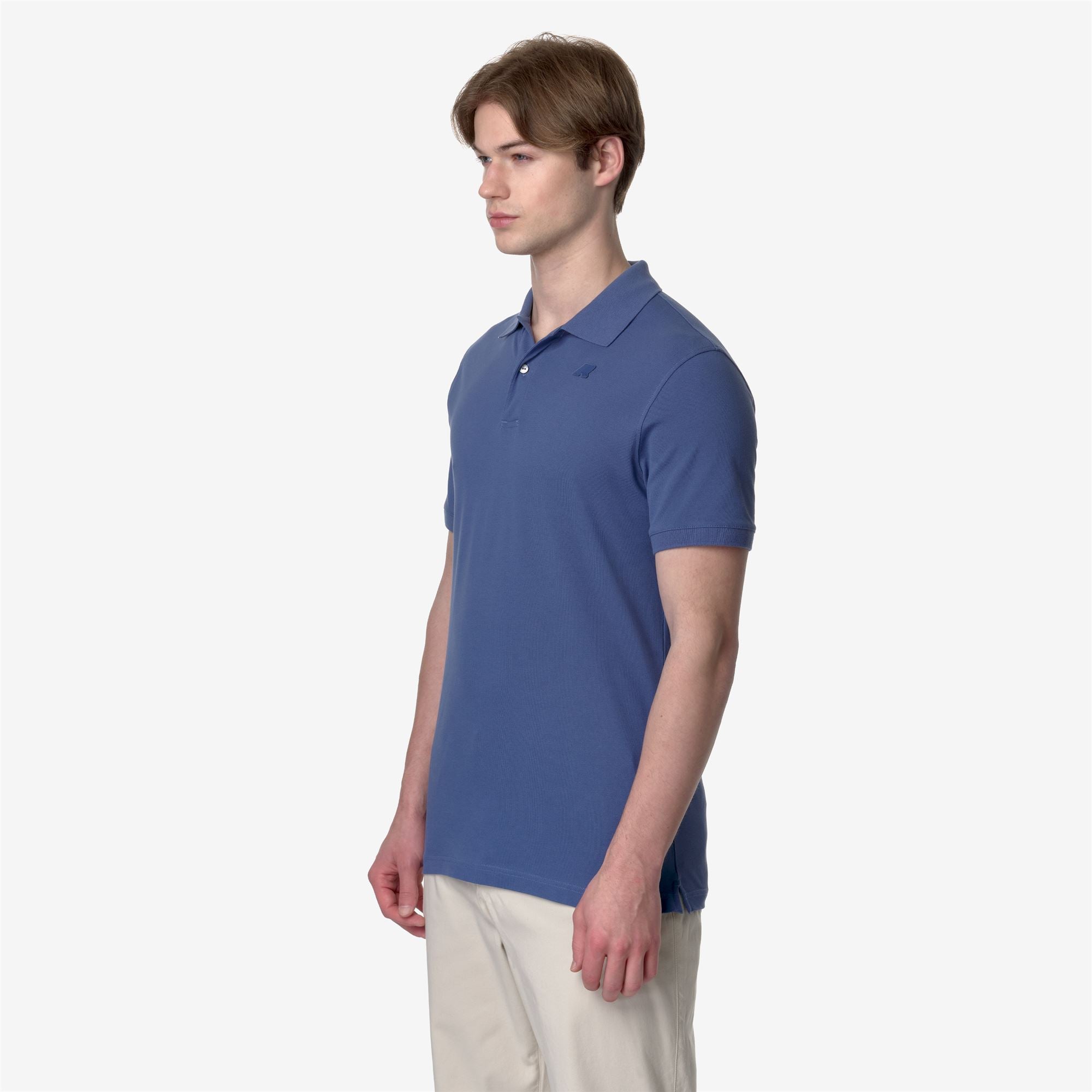 Polo Shirts_Man_AMEDEE SLIM PIQUE_Polo_Blue Fiord - Commercial 5