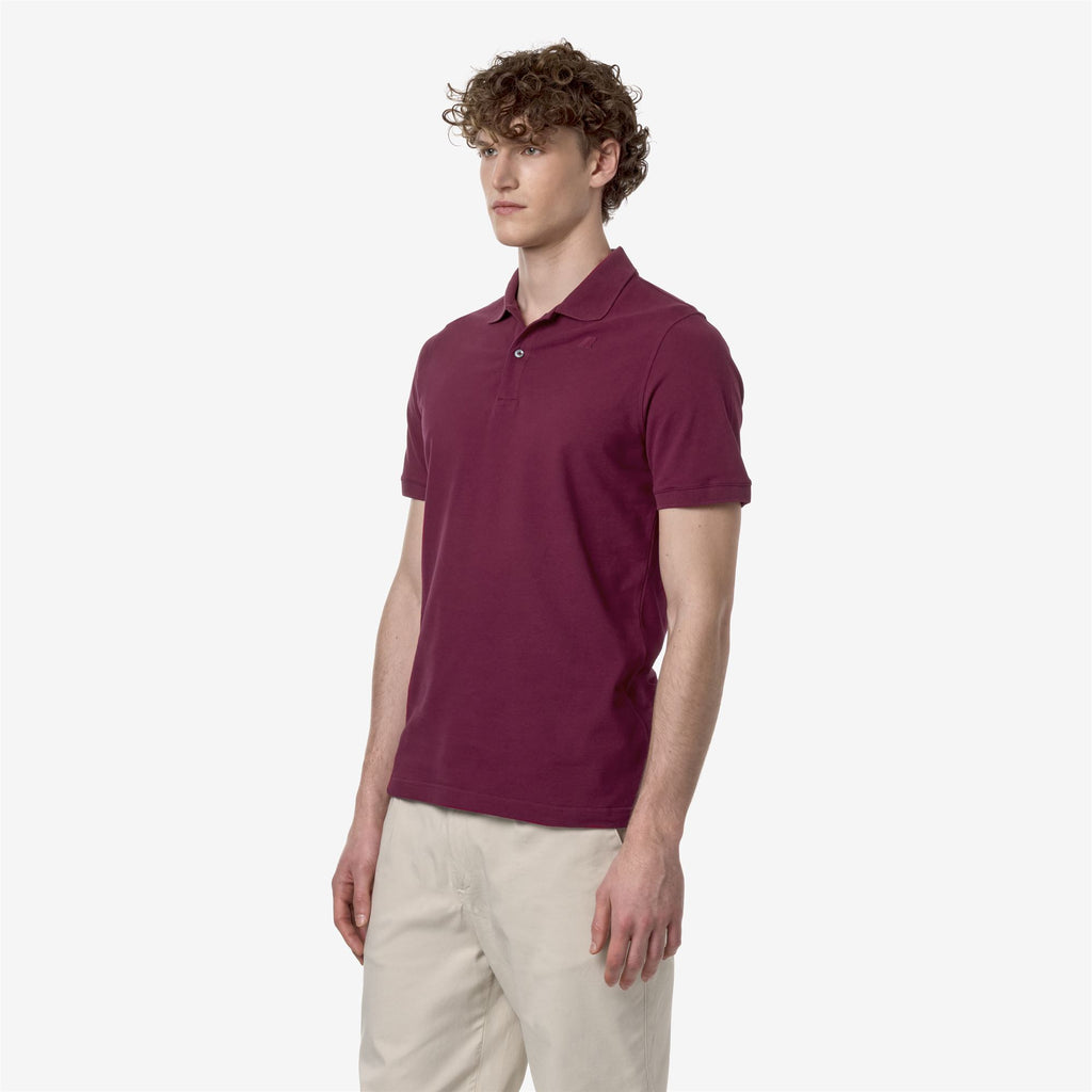 Polo Shirts_Man_AMEDEE SLIM PIQUE_Polo_Red Dk - Commercial 5