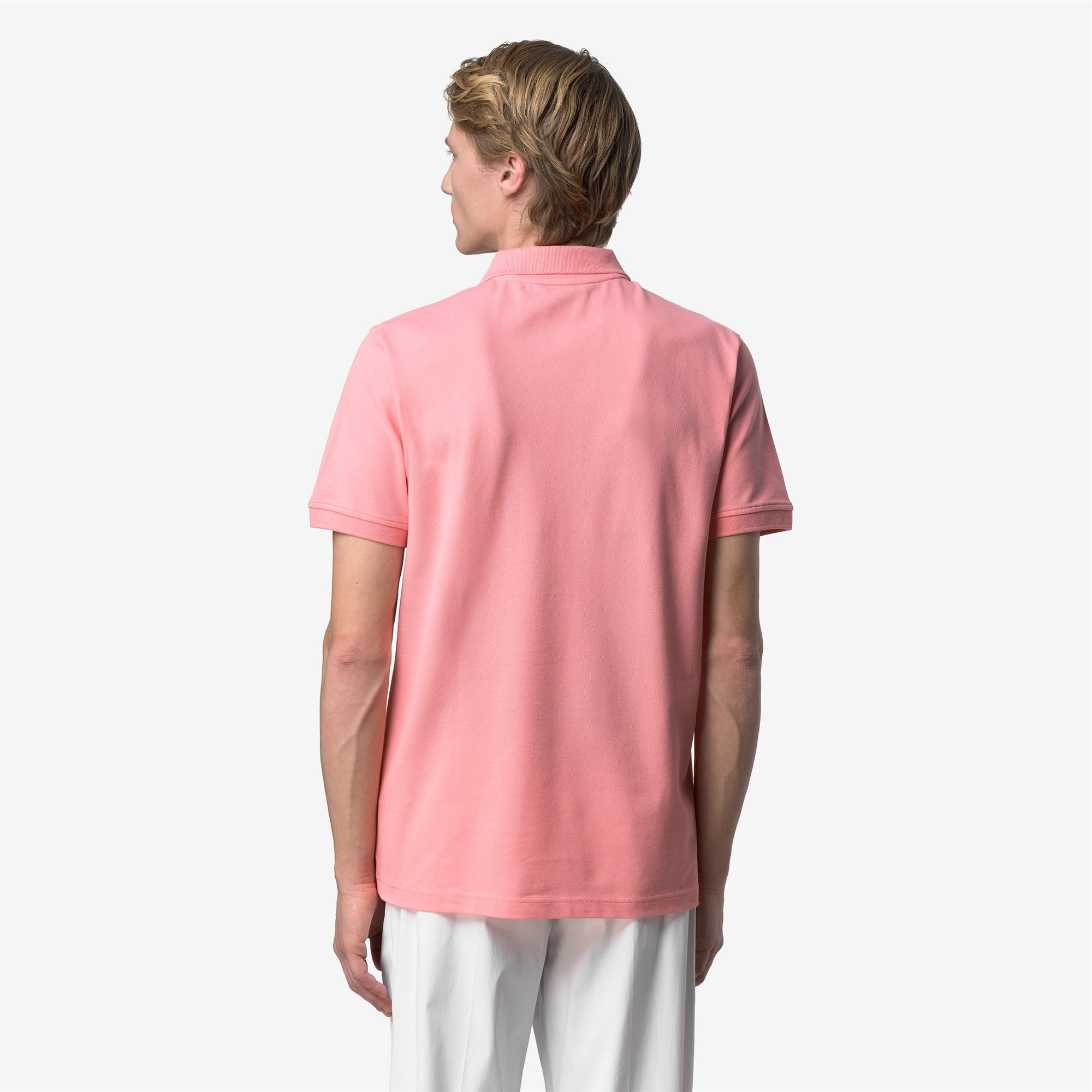 Polo Shirts_Man_AMEDEE SLIM PIQUE_Polo_Pink Geranium - Commercial 6