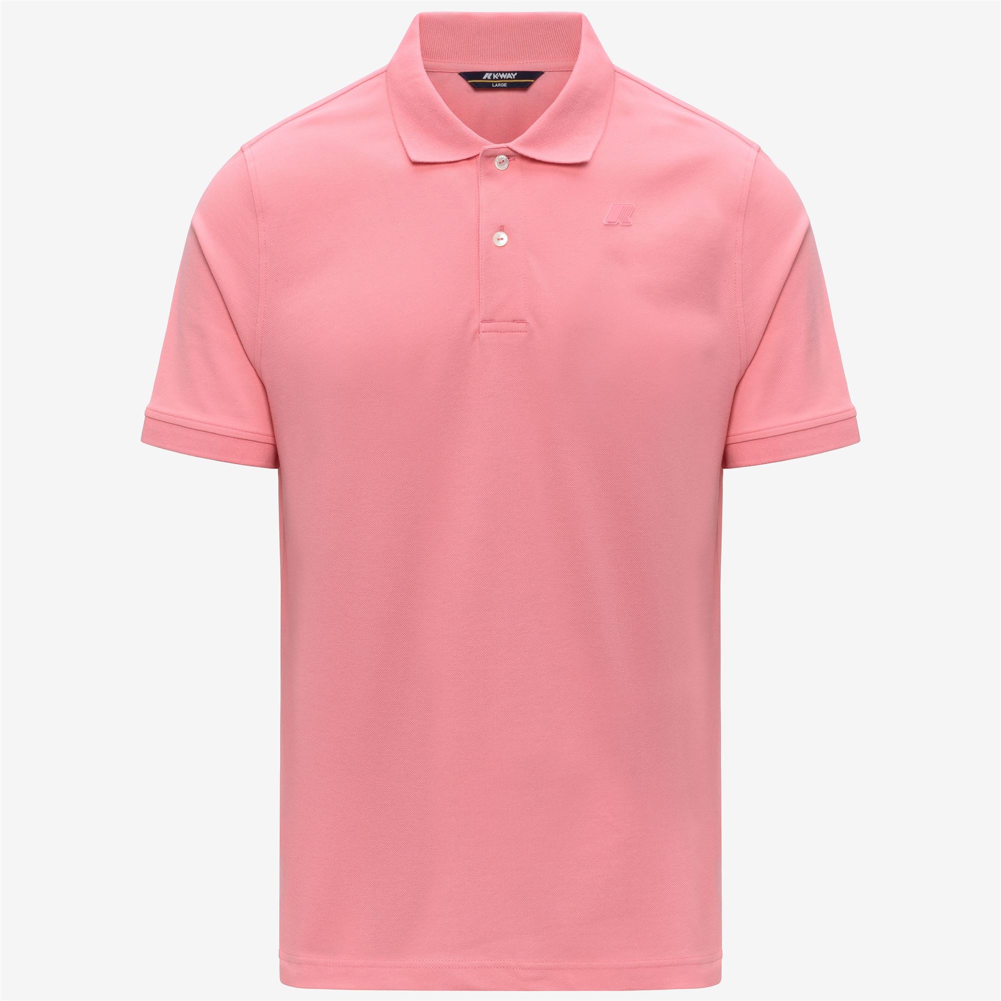 Polo Shirts_Man_AMEDEE SLIM PIQUE_Polo_Pink Geranium - Commercial 1