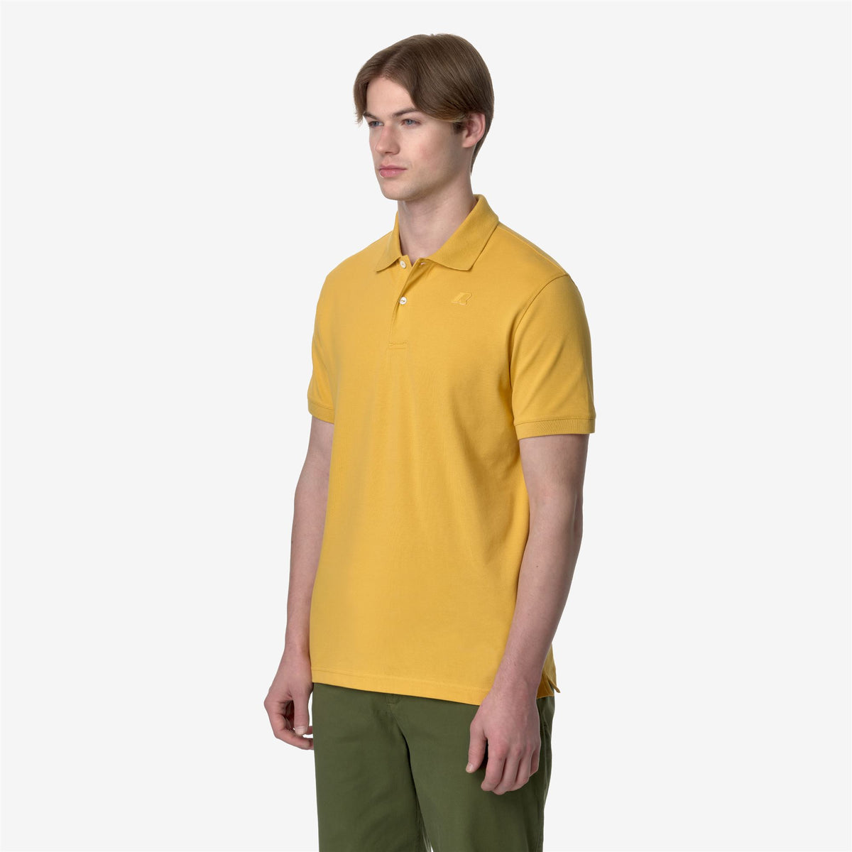 Polo Shirts_Man_AMEDEE SLIM PIQUE_Polo_Yellow Mimosa - Commercial 5