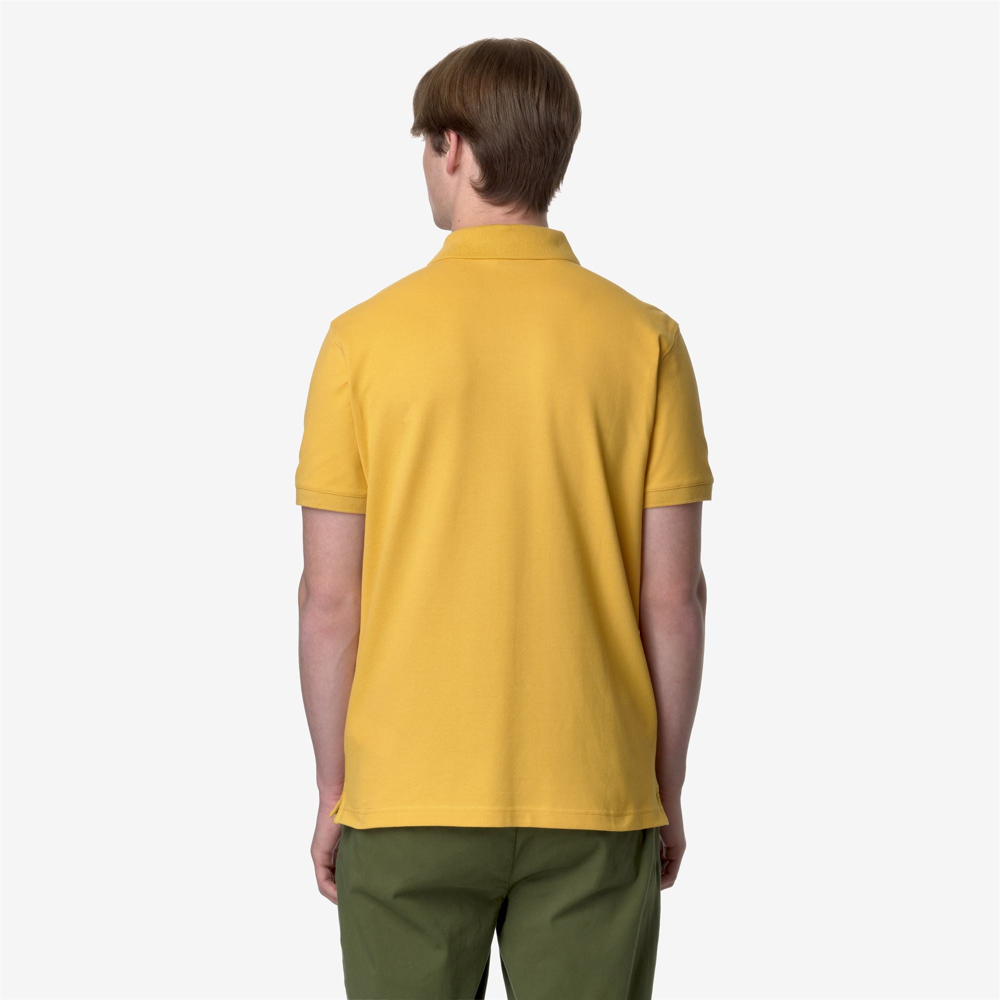 Polo Shirts_Man_AMEDEE SLIM PIQUE_Polo_Yellow Mimosa - Commercial 6