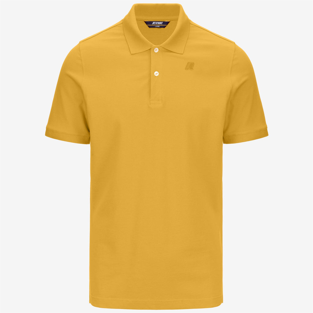 Polo Shirts_Man_AMEDEE SLIM PIQUE_Polo_Yellow Mimosa - Commercial 1
