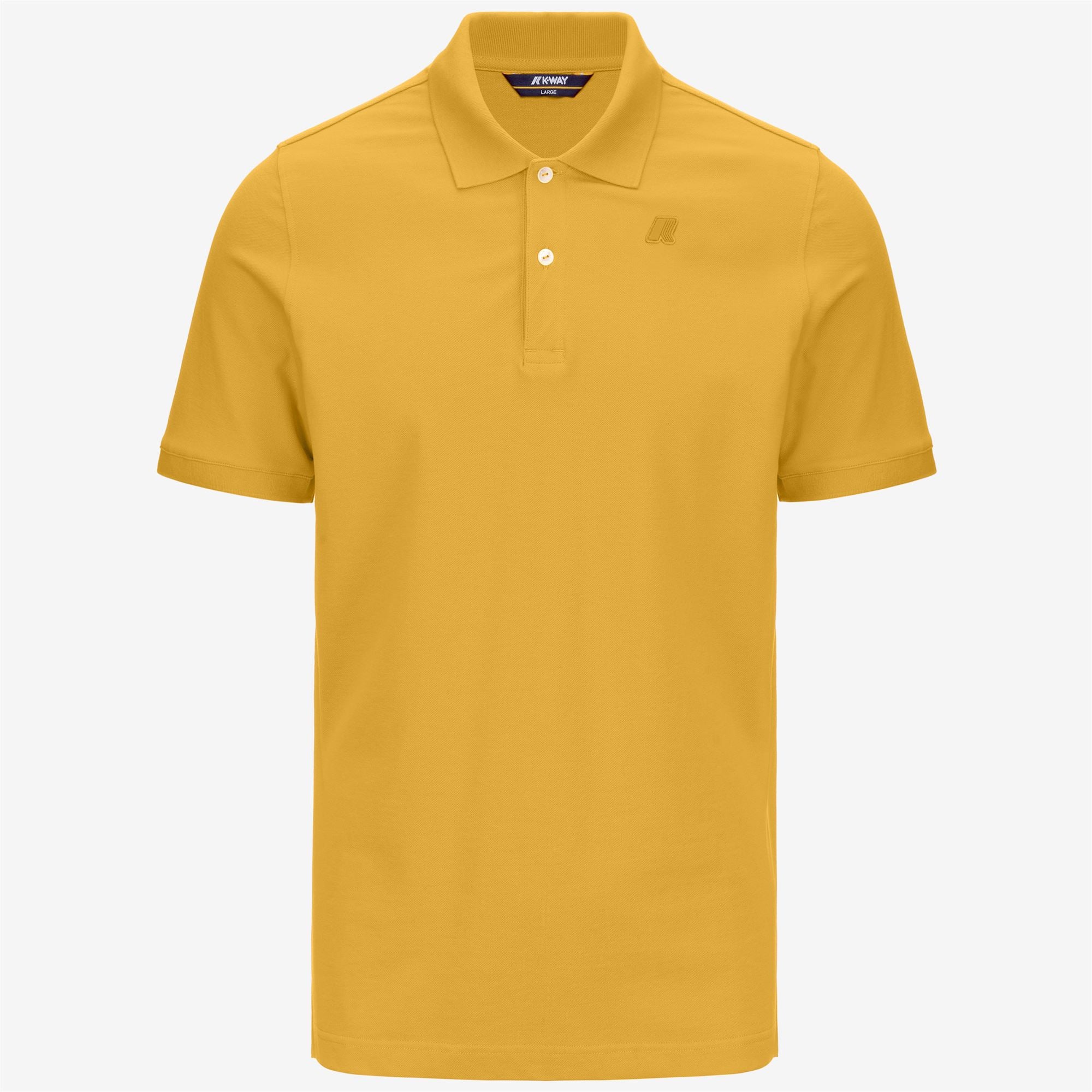 Polo Shirts_Man_AMEDEE SLIM PIQUE_Polo_Yellow Mimosa - Commercial 1
