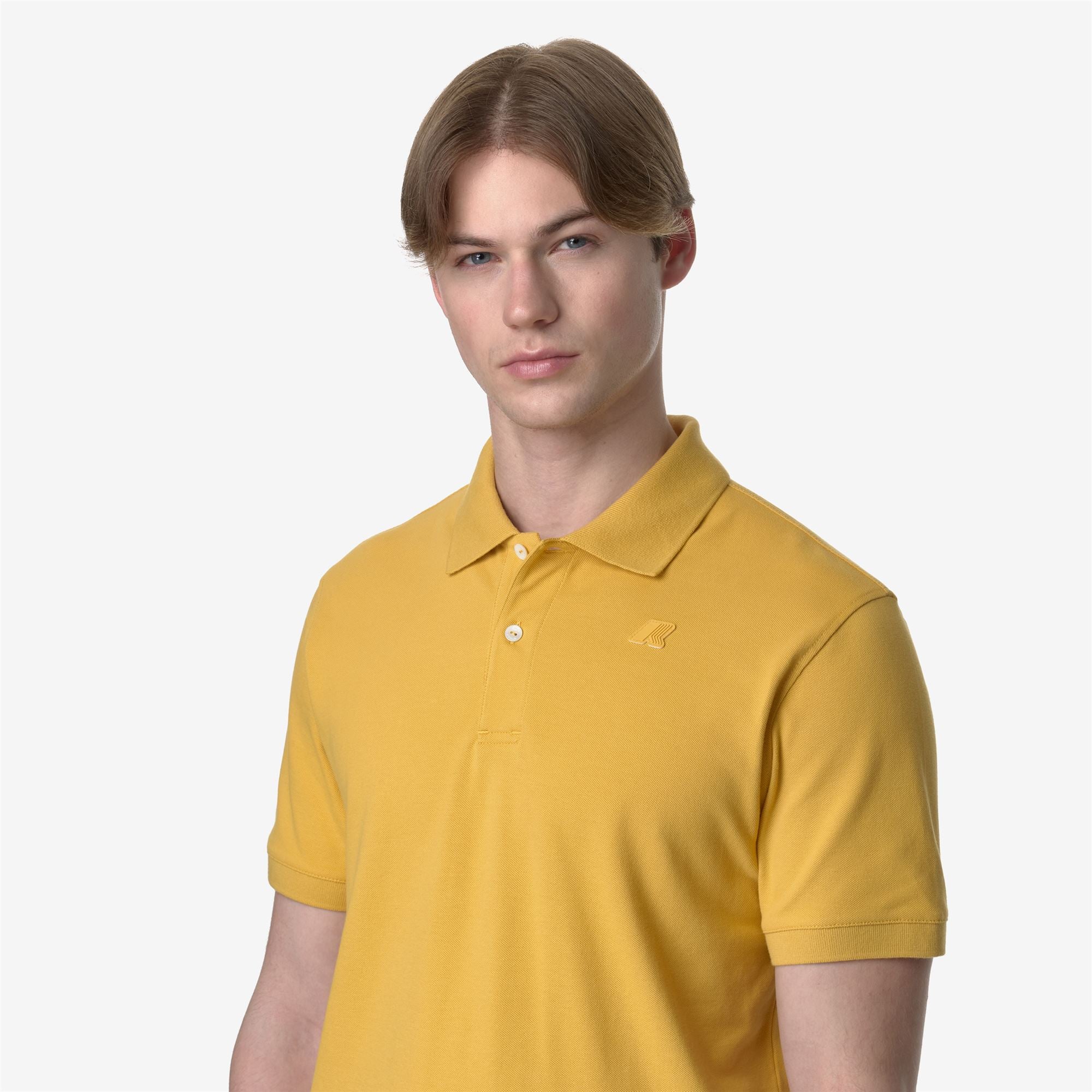 Polo Shirts_Man_AMEDEE SLIM PIQUE_Polo_Yellow Mimosa - Commercial 7