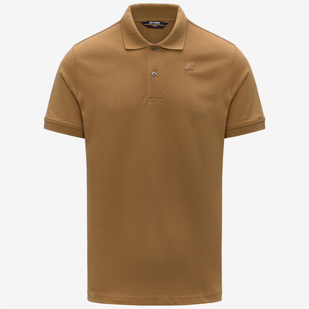 Polo Shirts_Man_AMEDEE SLIM PIQUE_Polo_Brown Bistre - Commercial 1
