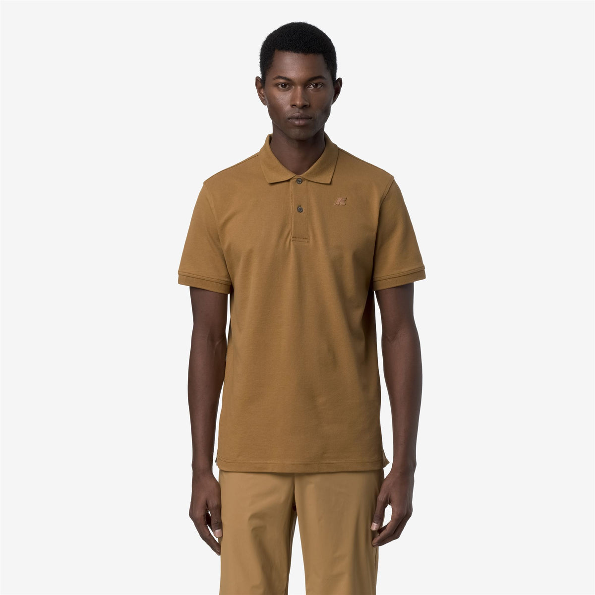 Polo Shirts_Man_AMEDEE SLIM PIQUE_Polo_Brown Bistre - Commercial 4
