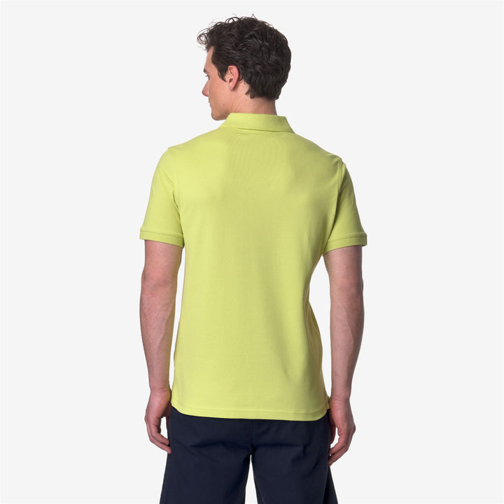 Polo Shirts Man AMEDEE PIQUE Polo GREEN CELERY Dressed Front Double		
