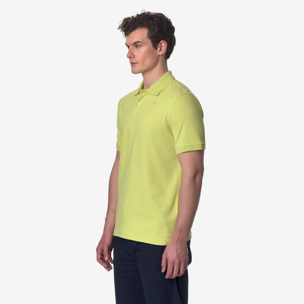 Polo Shirts_Man_AMEDEE SLIM PIQUE_Polo_Green Celery - Commercial 5