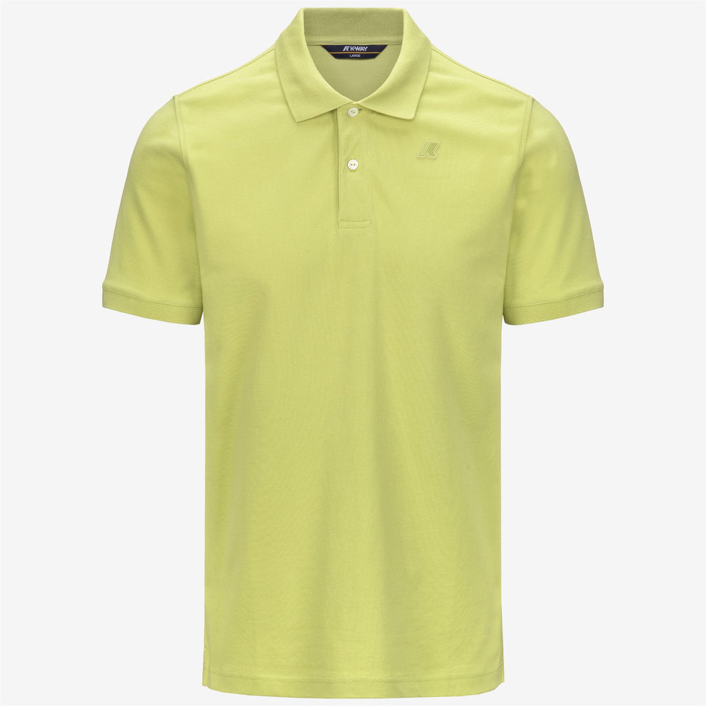 Polo Shirts_Man_AMEDEE SLIM PIQUE_Polo_Green Celery - Commercial 1