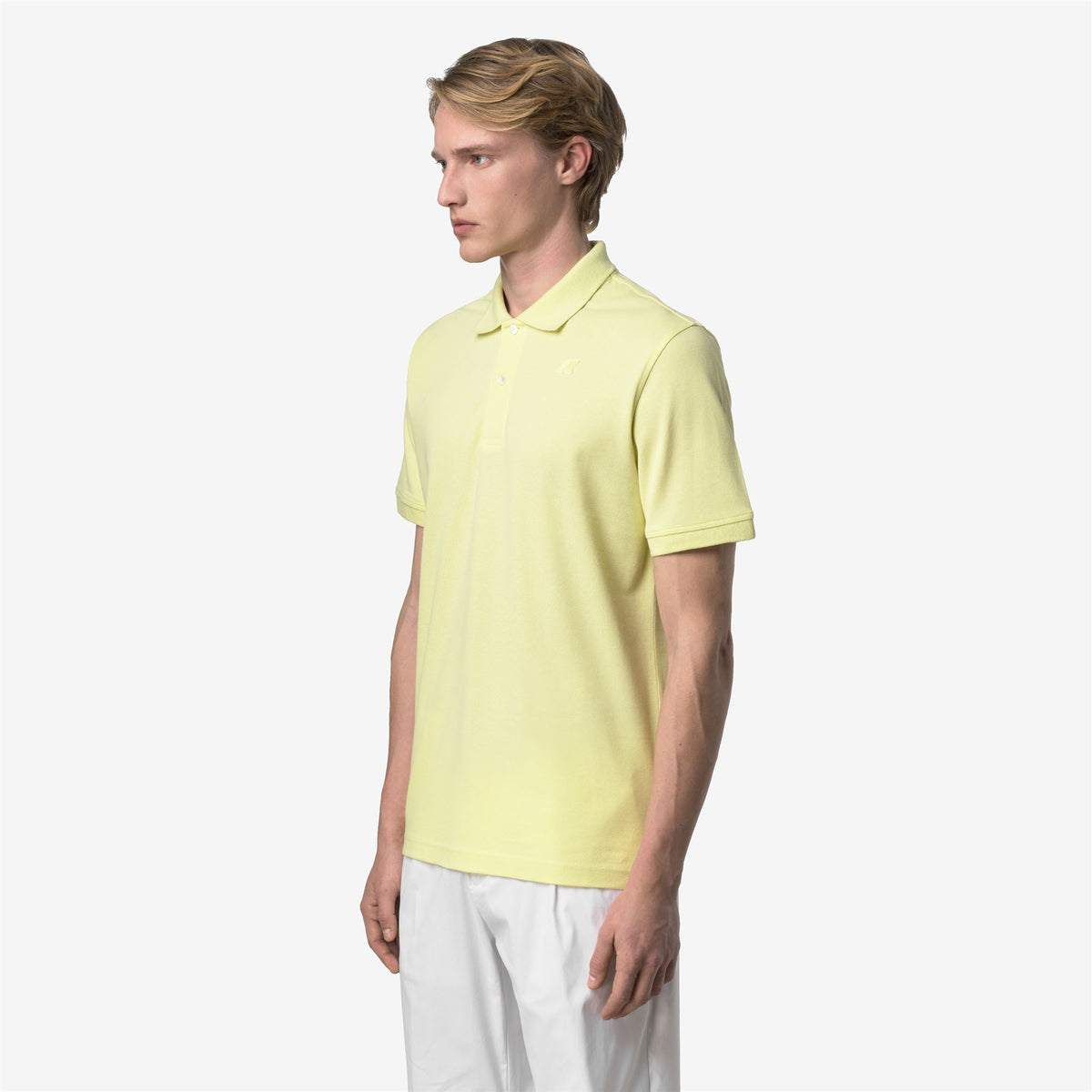 Polo Shirts_Man_AMEDEE SLIM PIQUE_Polo_Yellow Lime - Commercial 5