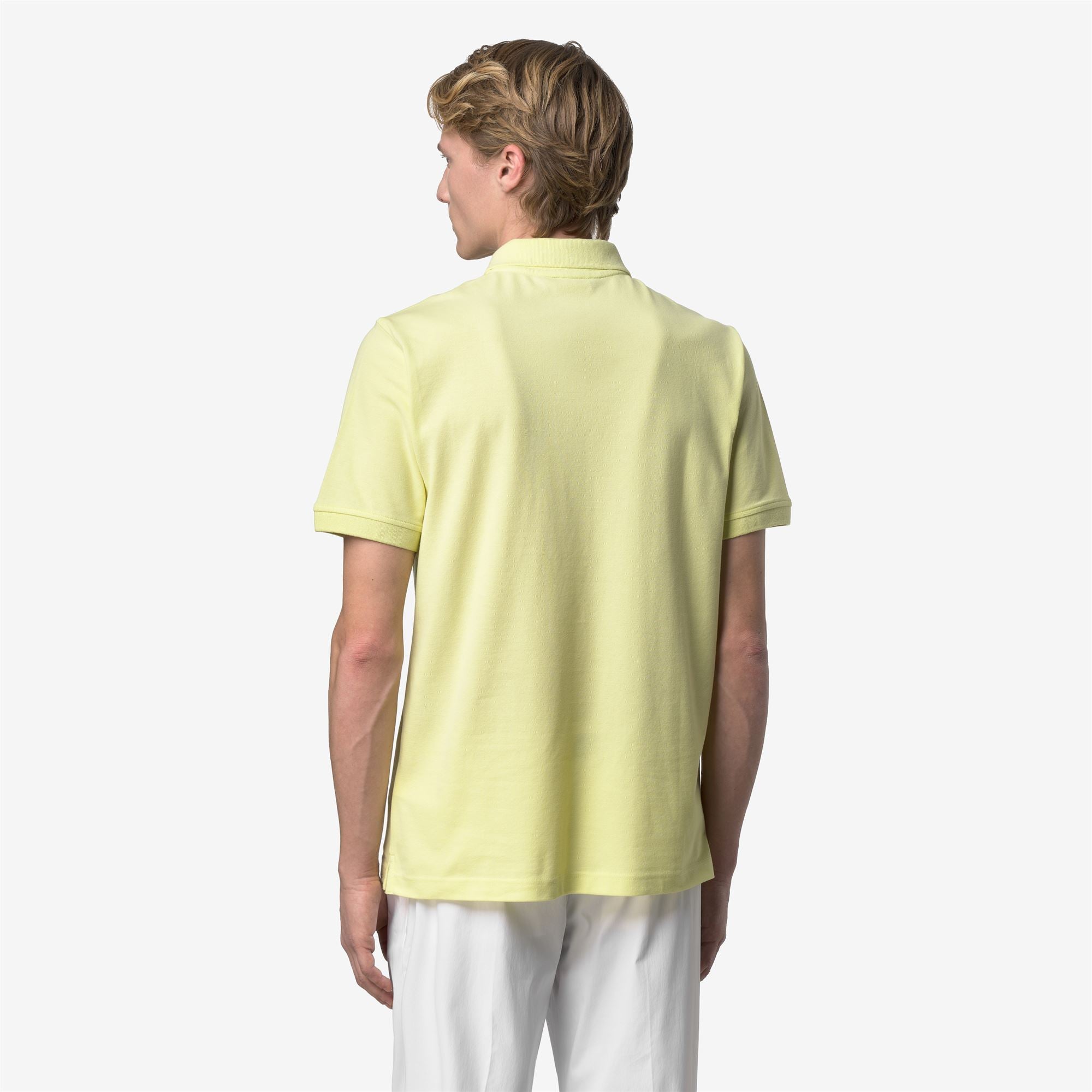 Polo Shirts_Man_AMEDEE SLIM PIQUE_Polo_Yellow Lime - Commercial 6
