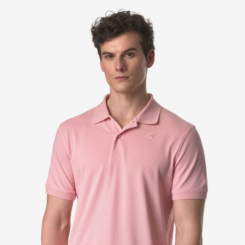 Polo Shirts_Man_AMEDEE SLIM PIQUE_Polo_Pink Ash - Commercial 7