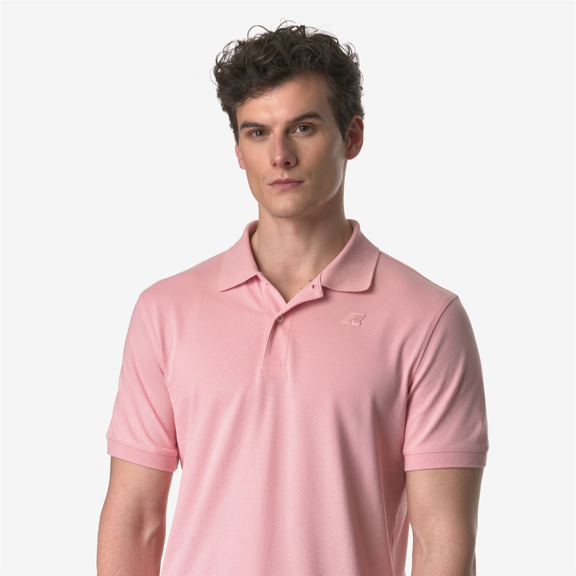 Polo Shirts_Man_AMEDEE SLIM PIQUE_Polo_Pink Ash - Commercial 7
