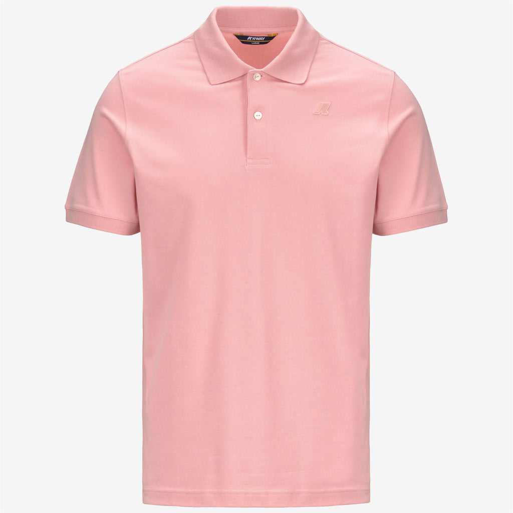 Polo Shirts_Man_AMEDEE SLIM PIQUE_Polo_Pink Ash - Commercial 1