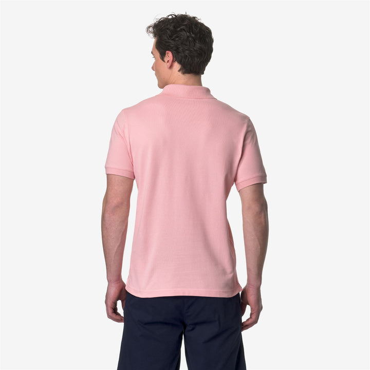 Polo Shirts Man AMEDEE PIQUE Polo PINK ASH Dressed Front Double		